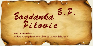 Bogdanka Pilović vizit kartica
